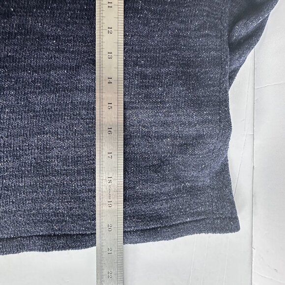 Eileen Fisher Sweater Womens Petite L Navy 3/4 Sleeve Silk Pullover Old Money - Picture 8 of 8